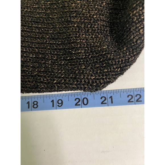 EILEEN FISHER Women's Sweater Size XS Long Sleeve Black/Gold Linen Blend - Picture 6 of 9